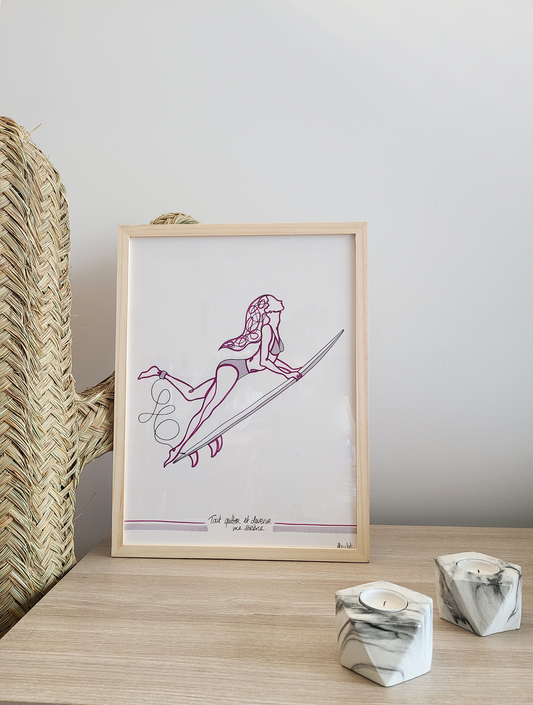 Dessin CANARD LILA/ PRUNE