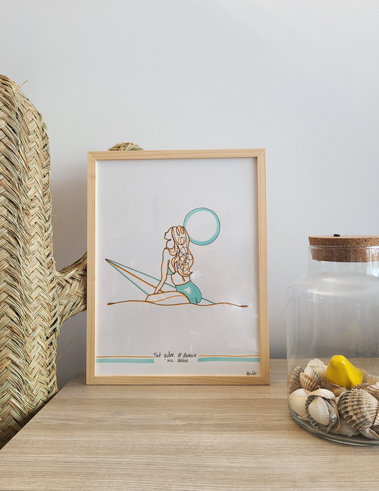 Dessin SUNSET BLEU CIEL/ ORANGE