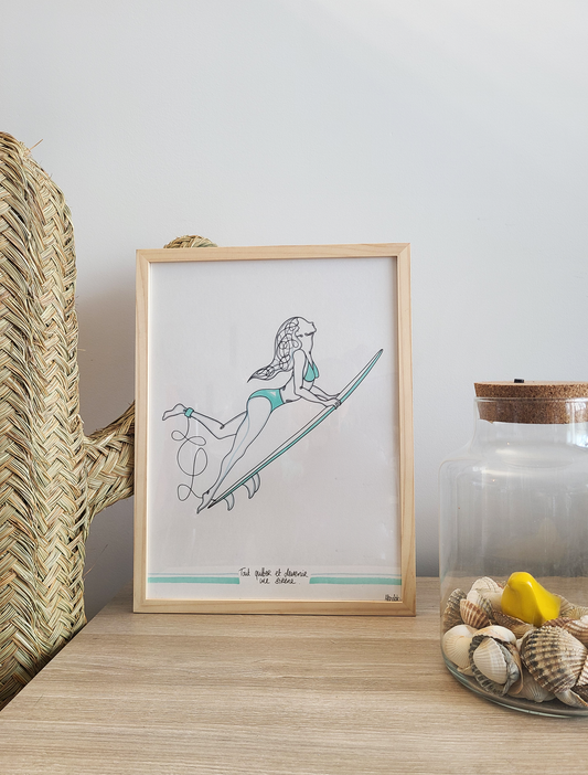 Dessin CANARD BLEU CIEL/ BLEU CIEL