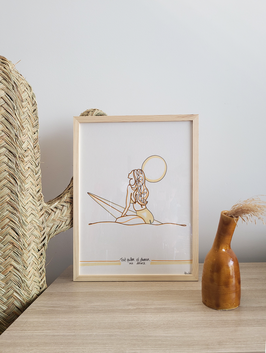 Dessin SUNSET JAUNE/ ORANGE