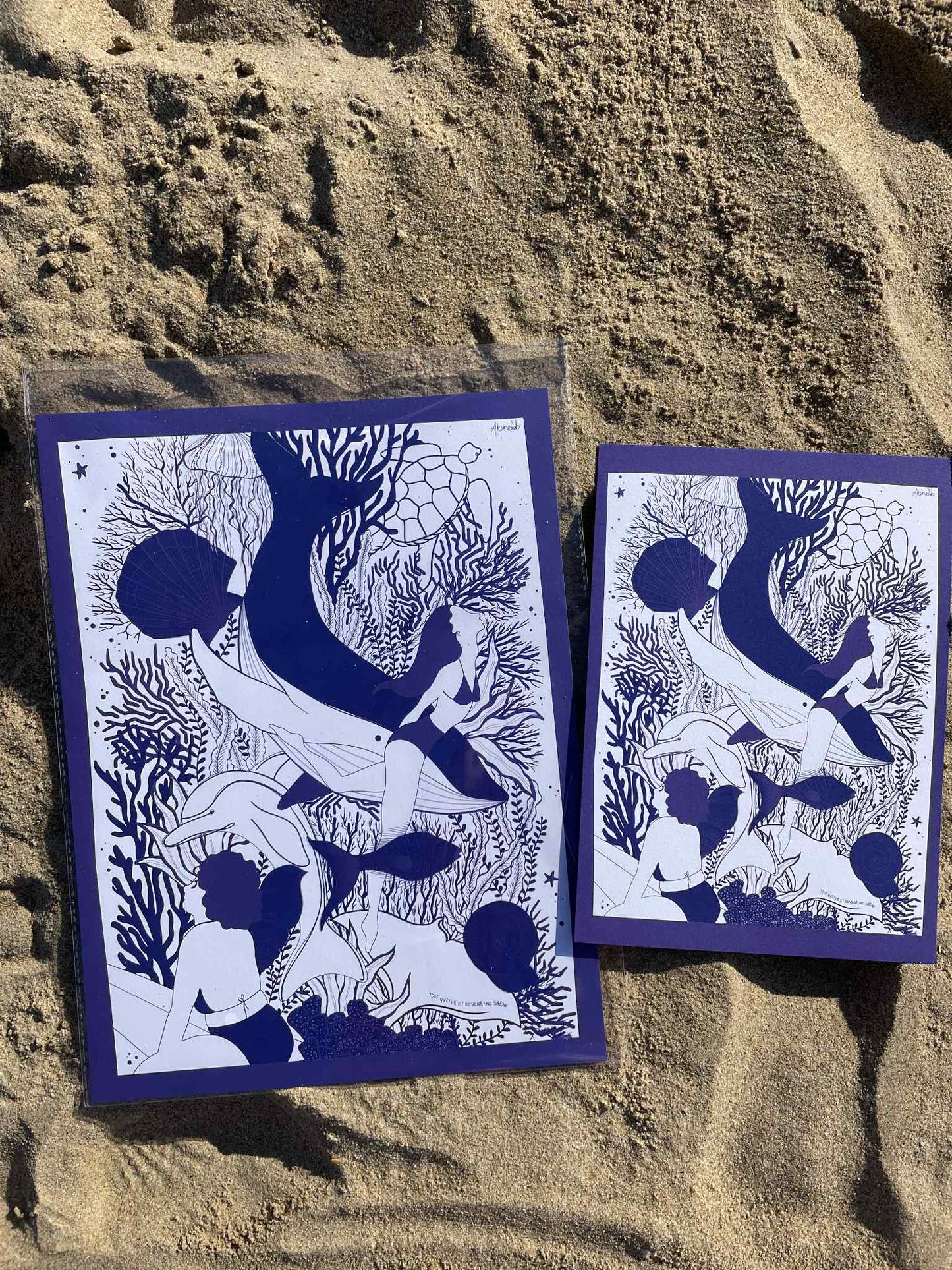 Impression Océan Bleu Marine