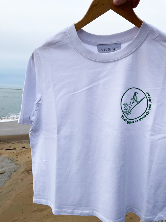 TSHIRT FEMME BLANC & VERT
