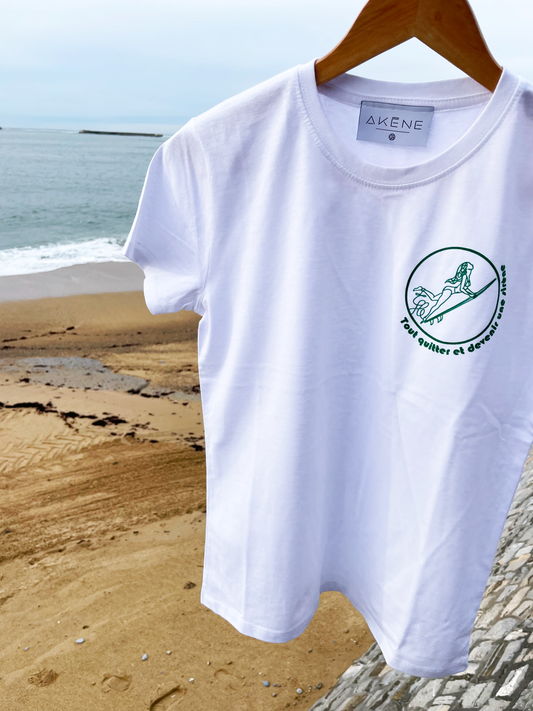 TSHIRT ENFANT BLANC & VERT