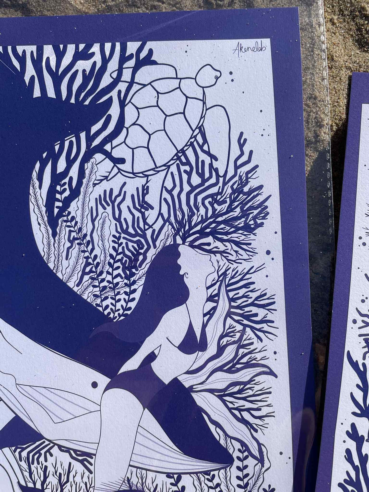 Impression Océan Bleu Marine