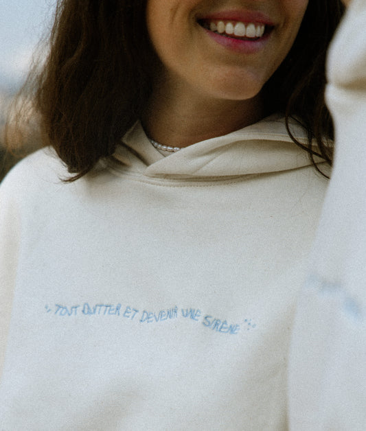 HOODIE mixte ECRU