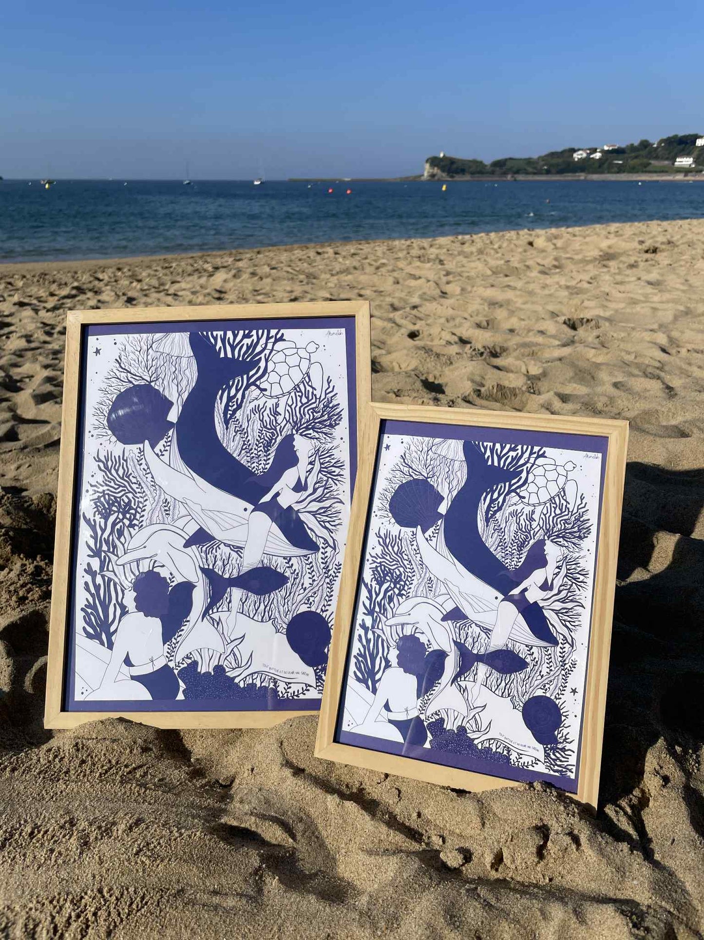 Impression Océan Bleu Marine